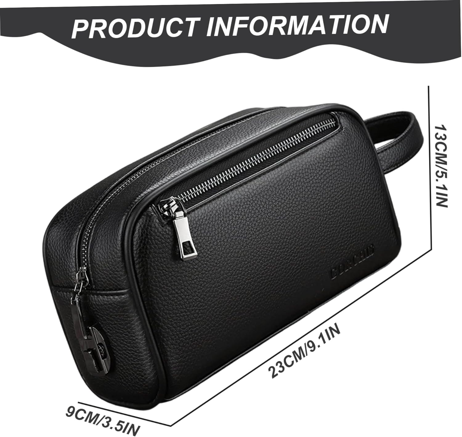 Men Purse Hand Bag for Men PU Leather Mens Handbag with Handle & Coded Lock Soft Elegant Man Purse for Daily Use