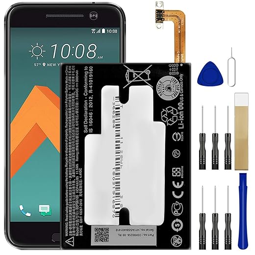 DDONG for HTC 10 HTC6545L HTC6545LVW Replacement Battery B2PS6100 Free Adhesive Tool