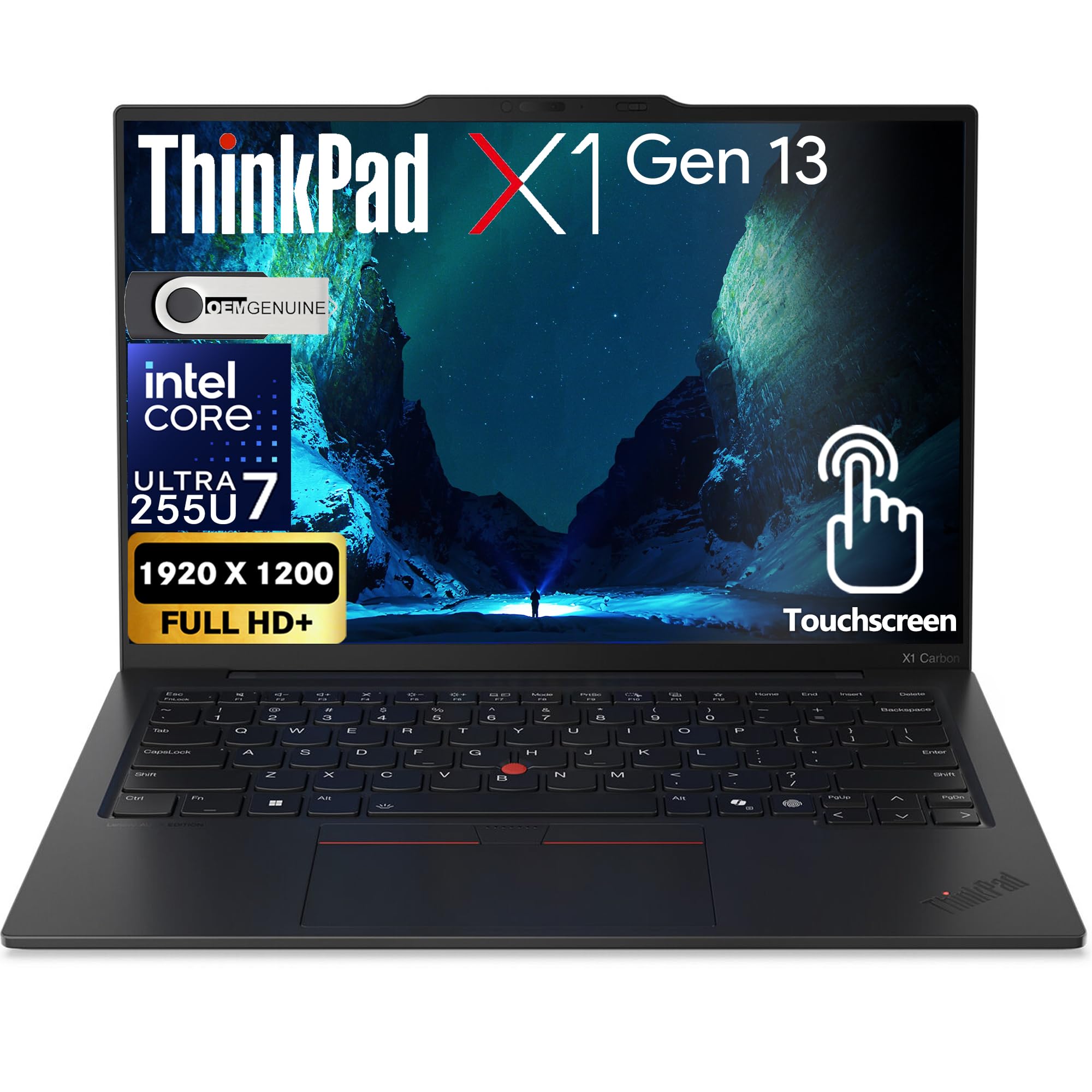 Lenovo ThinkPad X1 Carbon Gen 13 Business Laptop, Intel Ultra 7