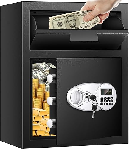 Caja fuerte de depósito de 2.6 pies cúbicos para negocios con ranura de caída de posición rápida, cajas fuertes con combinación digital LCD y disponible en Yaxa Costa Rica