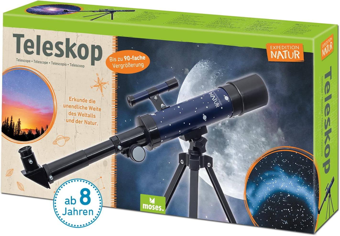 Zoomion Pioneer 70/360 AZ Telescoop voor kinderen en volwassenen met accessoires voor het observeren van maan, dieren en landschap