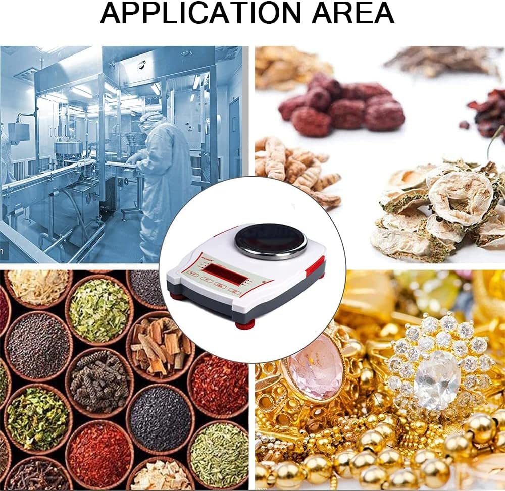Balanza Analítica Balanza De Precisión Balanza Analítica Electrónica De Alta Precisión con Bandeja De 130 Mm Escala Digital Científica De Laboratorio para Laboratorio Y Farma