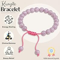 Vista 384 de Amazing Gemstone Yaxaite Bracelet for Women Men's Gifts - Protection Healing Crystal Bracelet - 8mm Gemstone Beaded Adjustable Bracelet Pulseras