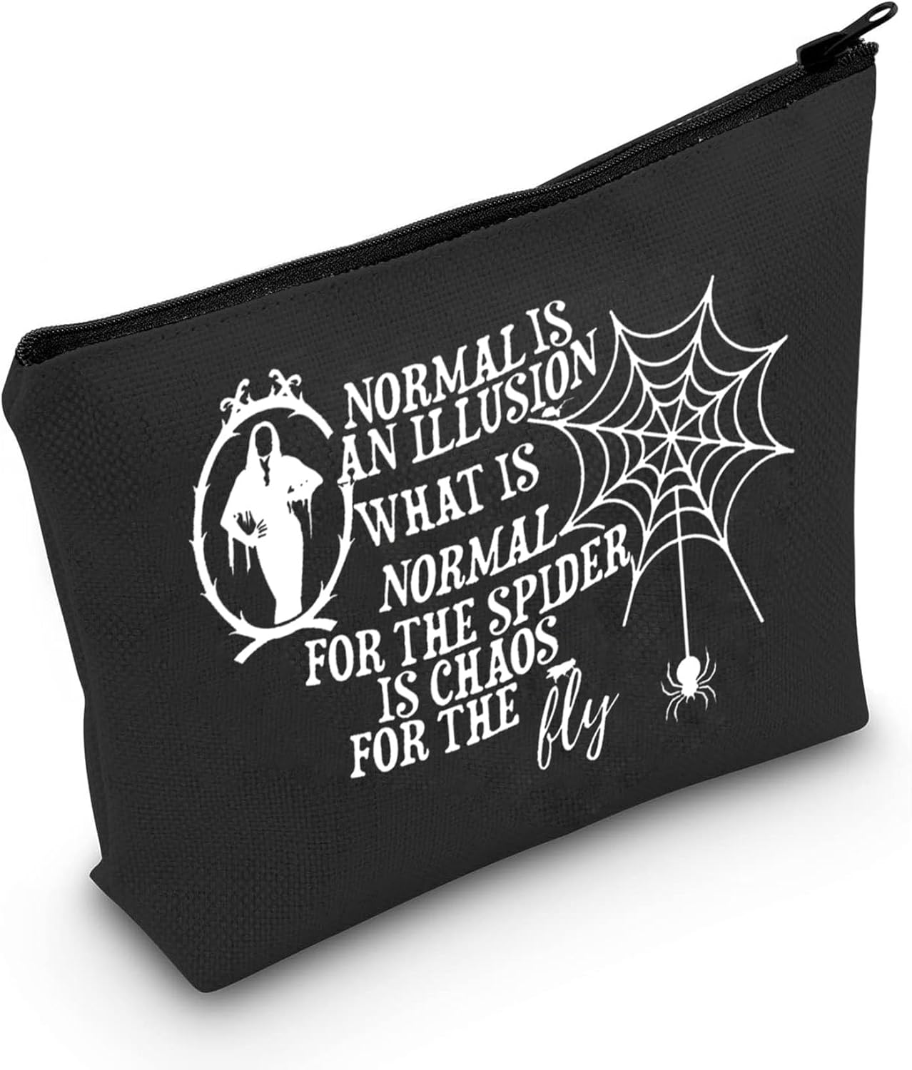 JYTAPP Makeup Bag for Movie Fans Normal Is An Illusion Cosmetic Bag Horror Movie Merchandise Horror Gift