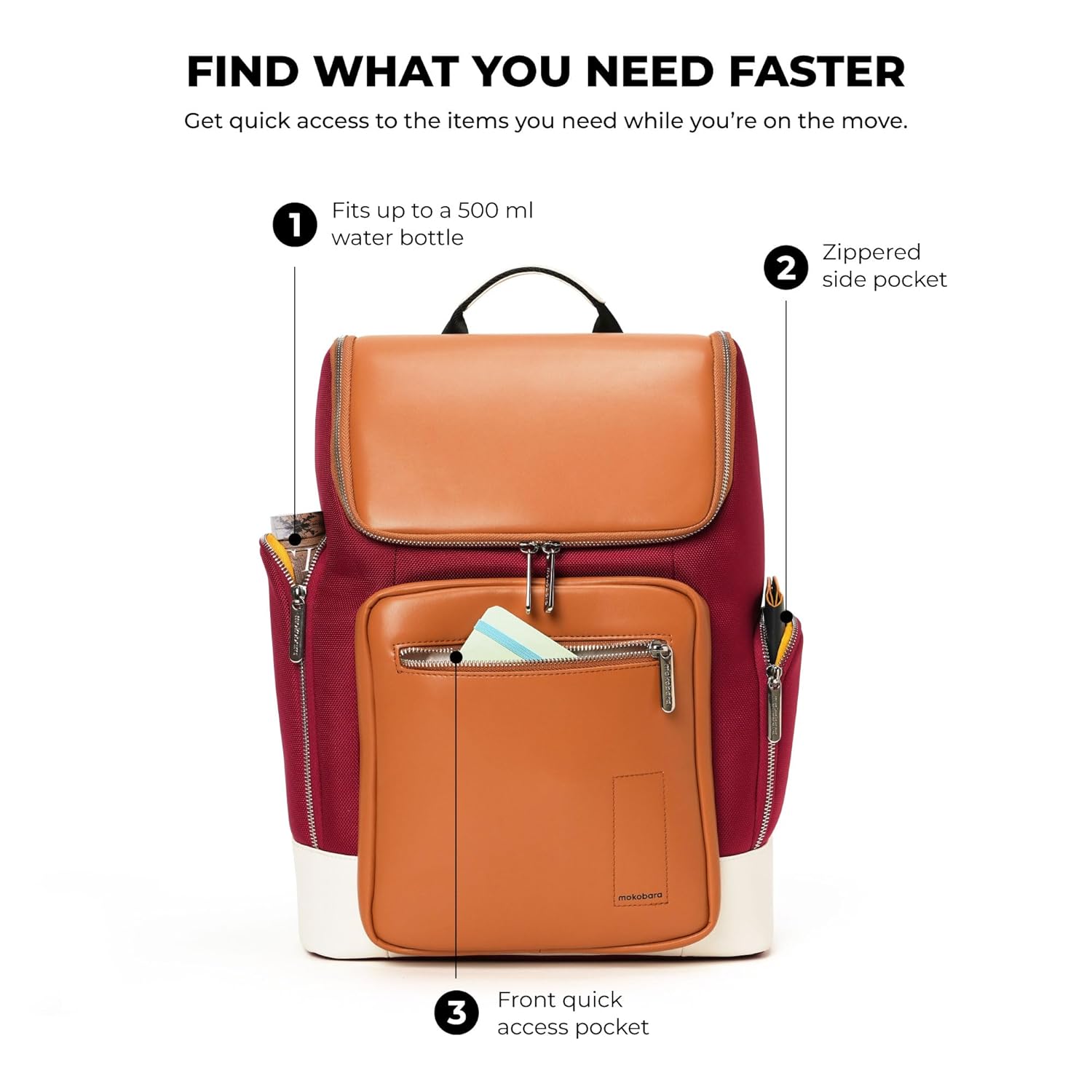 MOKOBARA The Hovercraft Backpack | Fits 15 Inch Laptop, 24L Capacity, Premium Zippers | School, Travel & Daily Commute, Padded Shoulder Straps & Back Panel 20 71CdqbA+cKL. SL1500