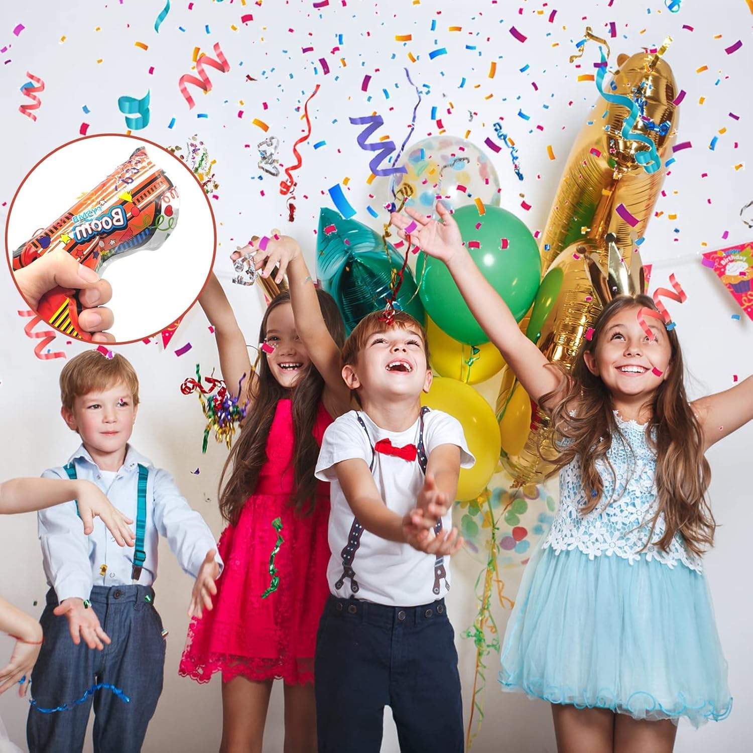 16pcs Spara Coriandoli Laurea Sparacoriandoli Spara Coriandoli Compleanno Biodegradabile Adatto per Feste di Compleanno Matrimoni Party Cerimonie di Laurea Anniversari Natale Capodanno