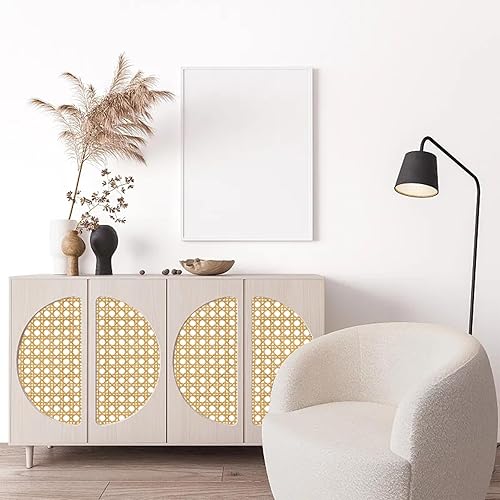 Miniatura 6 de CIEMODA Papel tapiz adhesivo de ratán para despegar y pegar, para dormitorio, cocina, encimera, paredes, armarios, estantes, aparador, cajón,