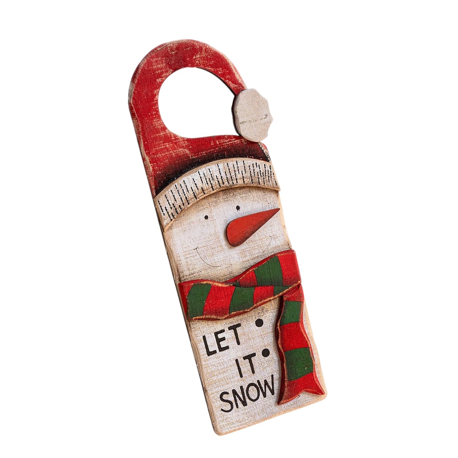 Plaque de porte en bois de Noël amovible et festive pour déco de maison
