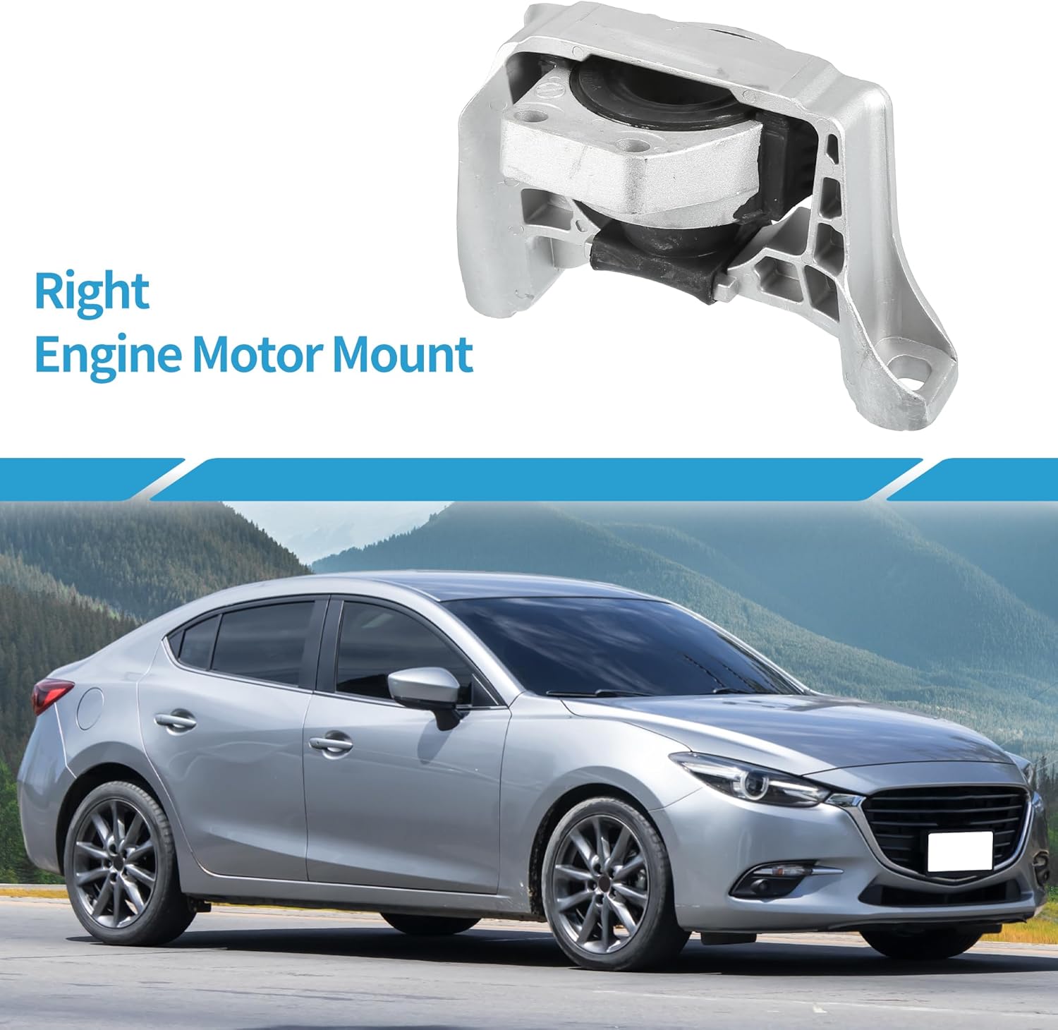 Engine Motor Mount No.BBN339060B Transmission Mount for Mazda 3 2.5L 2012-2013 Metal Rubber