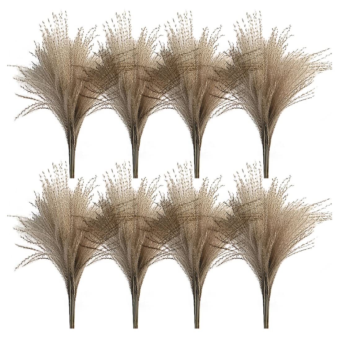 Tsawntd Dried Reeds Pampa Grasses Phragmites Real Small Ornamental Bunch Natural Plants for Wedding Home Decoration 50PCS dried pampas grasses small pampas ornamental