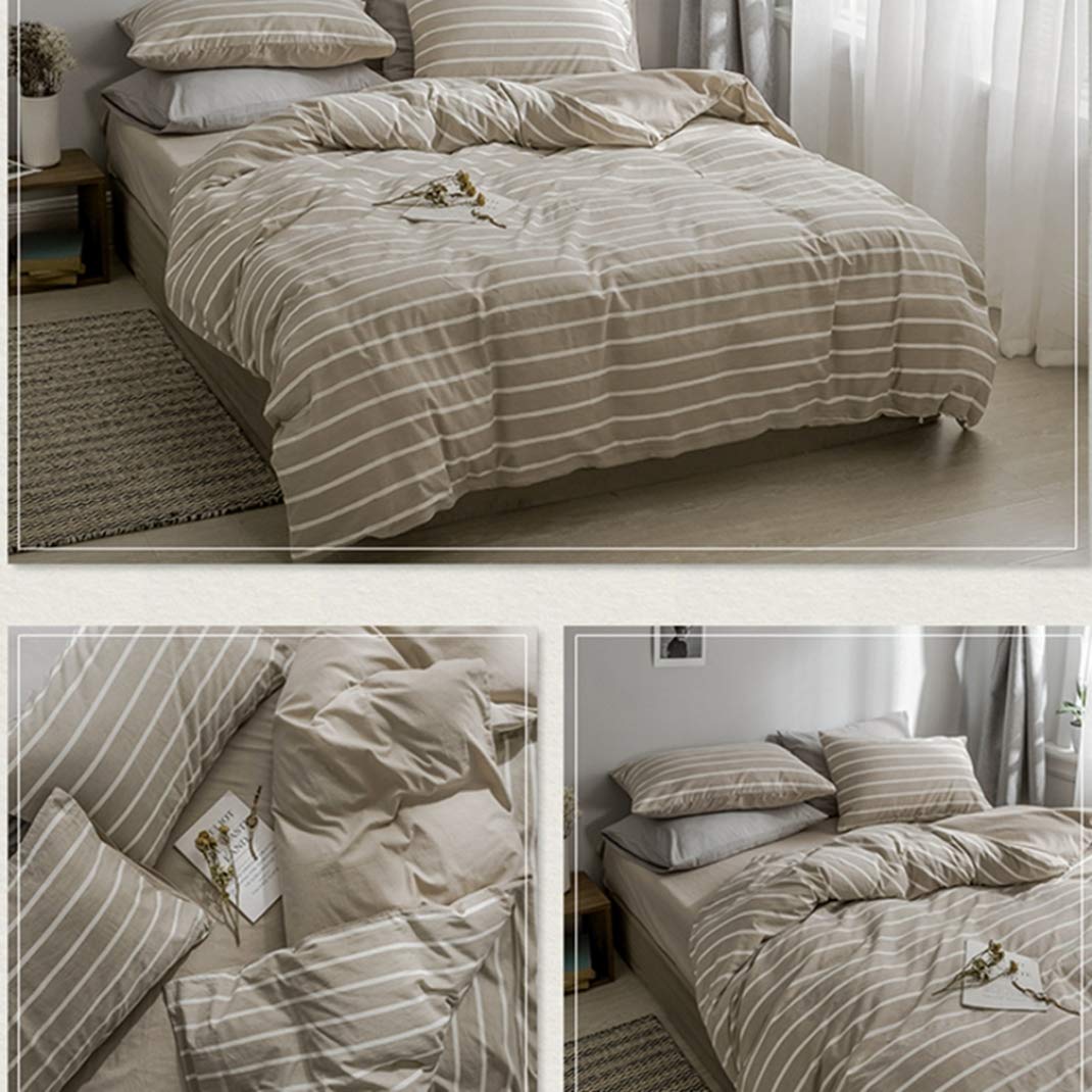 Amazon｜布団カバー 3点セット シングル ボーダー柄 ベッドカバー 寝具