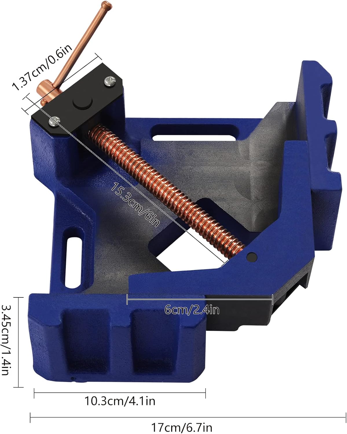 4-Inch Cast Iron Welders Angle Clamp 2Pcs Heavy Duty Right Angle Clamp 90 Degree Corner Clamps for Woodworking Corner Miter Clamp