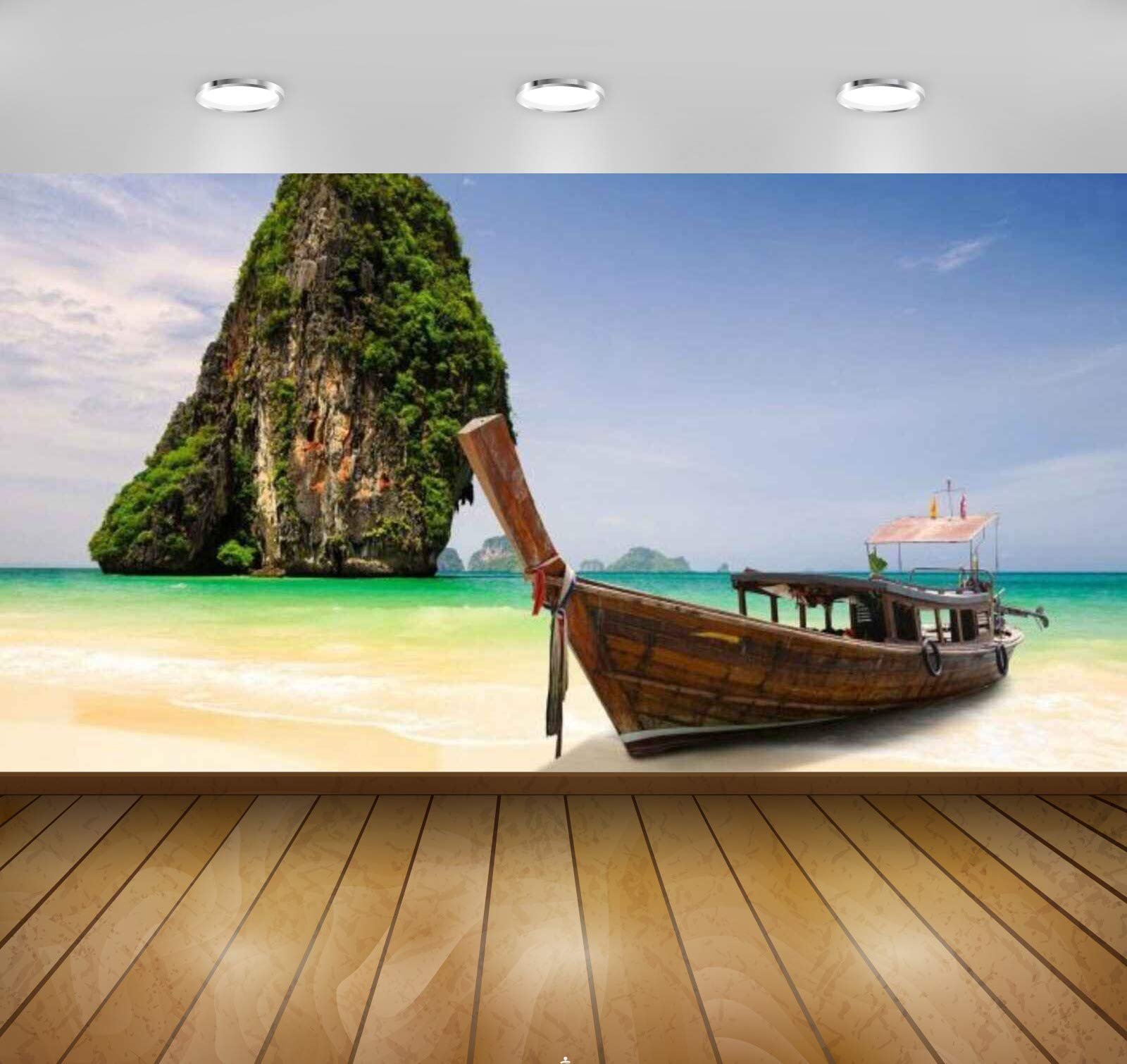 Avikalp Exclusive Awi2758 Krabi Phuket Bangkok Thailand Beach Boat Sea Rock Blue Sky Full HD Wallpapers (274cm x 213cm)