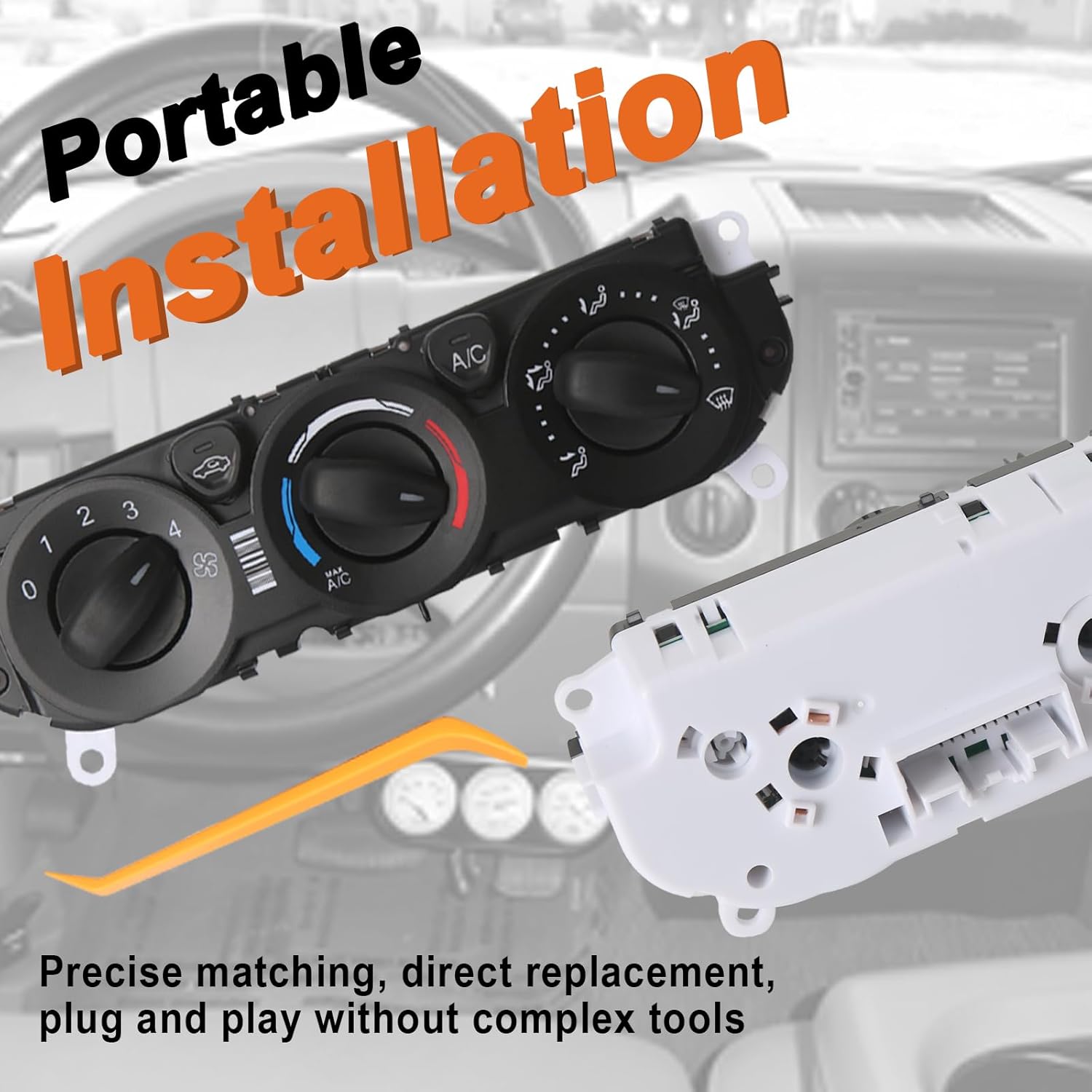 BK2T-19980-DG Climate Control Module Air Conditioner Control Switch Unit Fit for Ford Transit 150 250 350 2014-2025 A/C Heater Regulator Module HVAC Control Switch BK2T-18549-AG CK4T-19980-AE