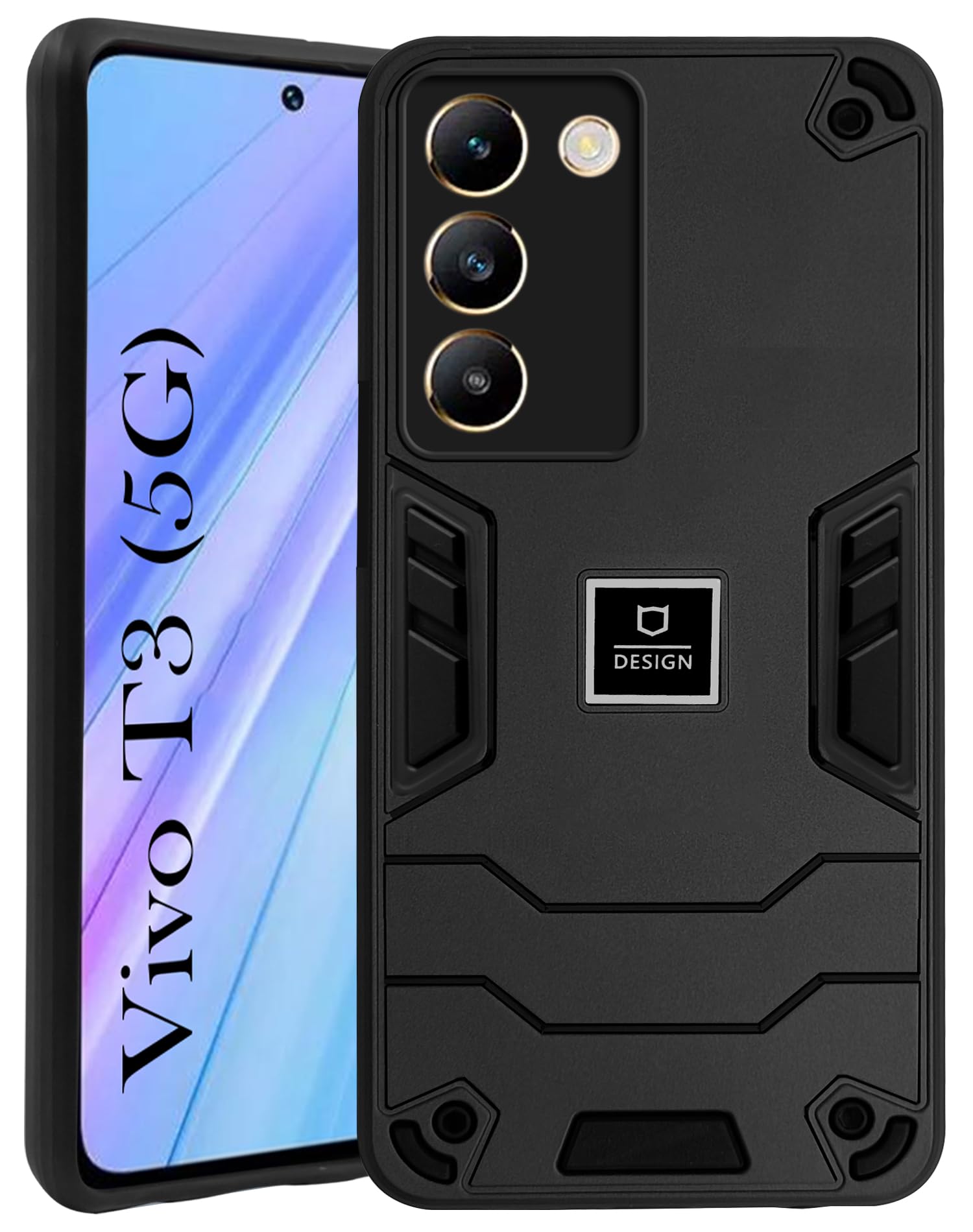 Jkobi Back Cover Case for Vivo T3 5G (Lightweight Hybrid Shockproof Polycarbonate| Slim Black) (B0D39ZV8GV) Amazon Price History, Amazon Price Tracker