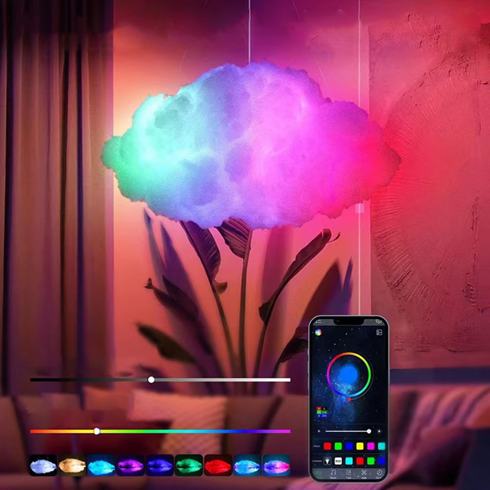 a per Parete Illuminazione a Multicolore con Sincronizzazione Musicale USB