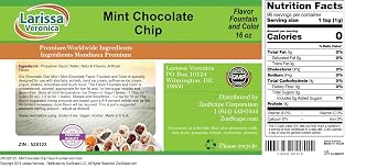 Mint Chocolate Chip Flavor Fountain and Color (16 oz, ZIN: 528123) - 2 Pack