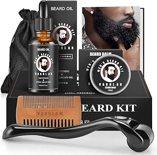 Beard Grooming Kit for Men – Oil, Balm, Brush & Comb Gift Set
