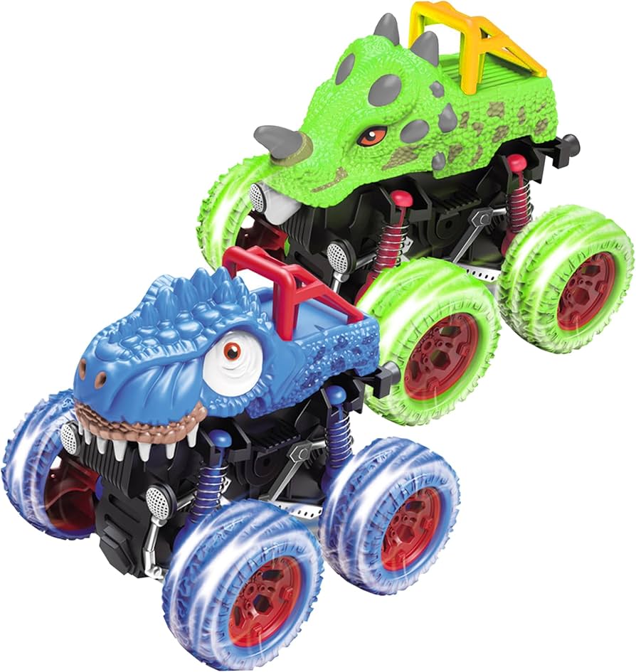 Amazon.co.jp: Nyutcwe モンスタートラックおもちゃ 2個 恐竜