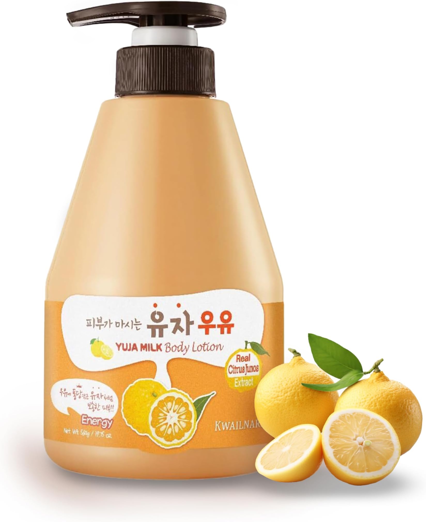 WELCOS KWAILNARA Yuja Milk Body Lotion – Korean Body Lotion for Bright, Even-Toned Skin 560 g / 19.75 Fl. oz