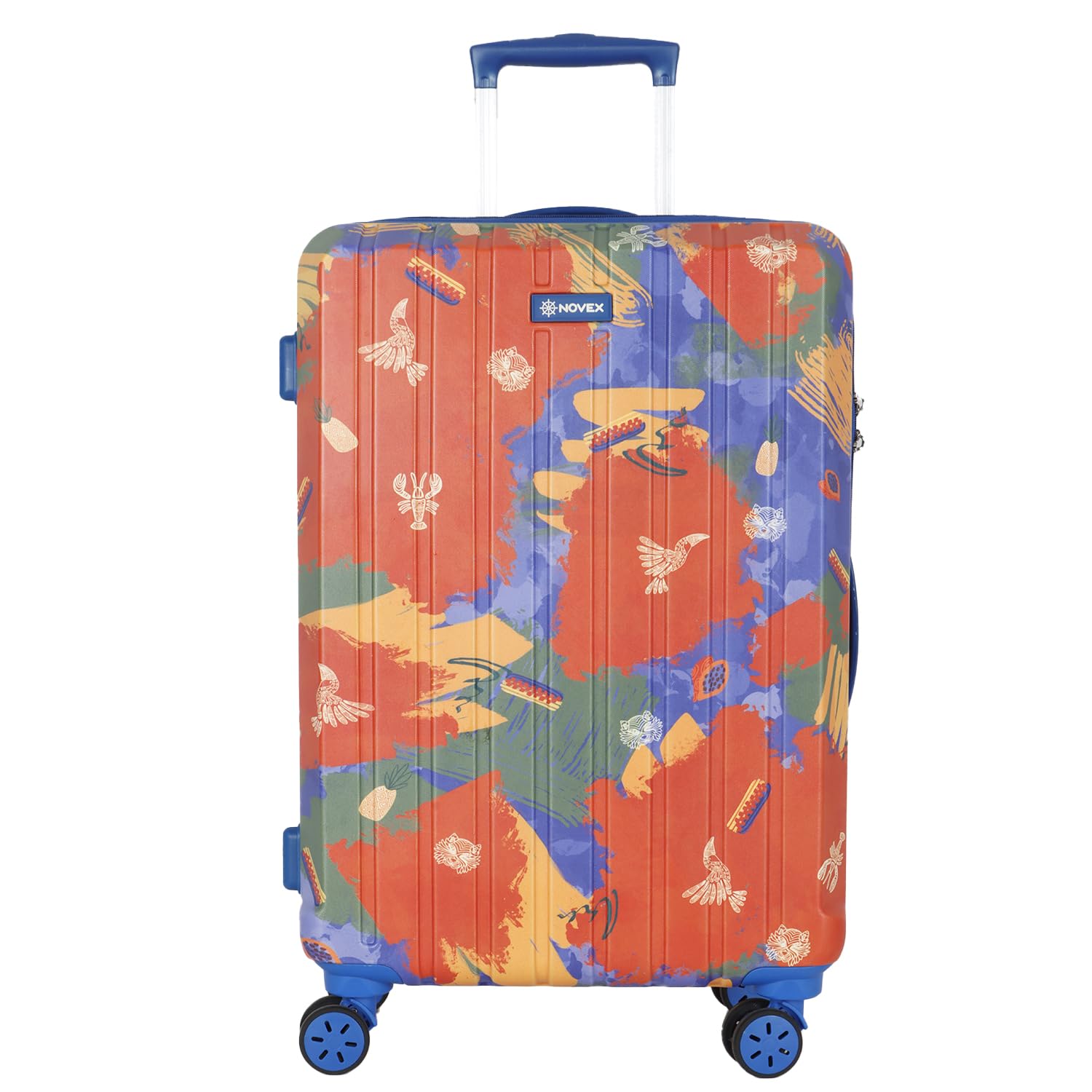 Explorer Check-in Size Hard Luggage | Unbreakable Polycarbonate Suitcase with 8 Smooth Spinner Wheels, TSA Lock, Anti-Theft Zipper, Spacious Interior & 5-Year International Warranty - Multicolor-image-3