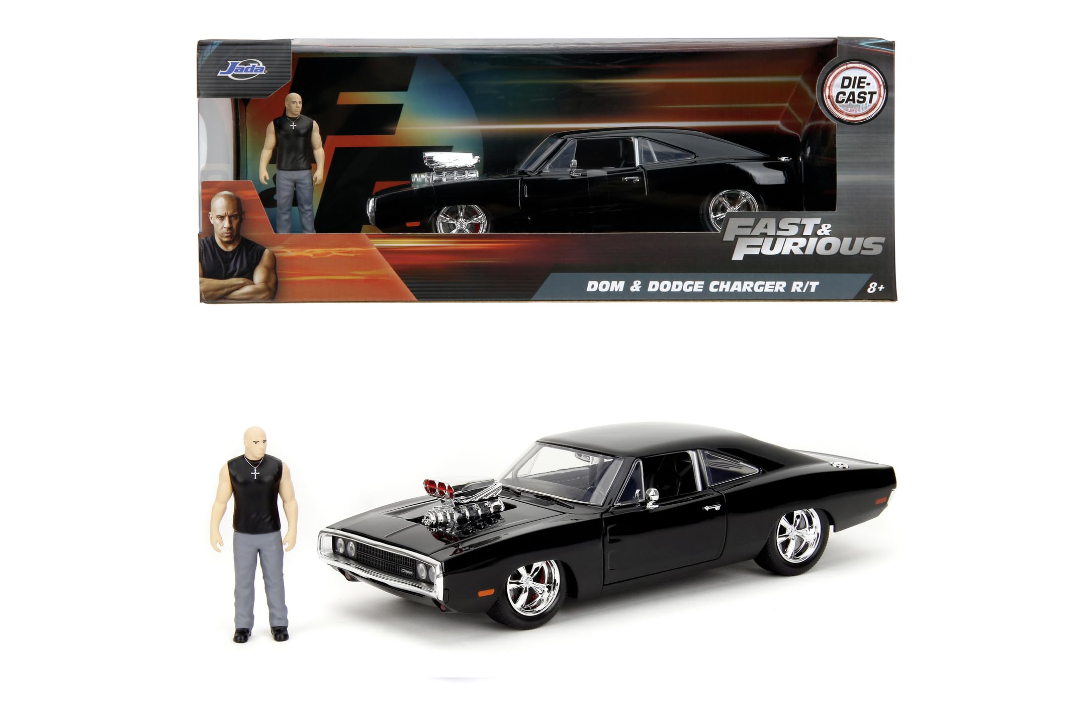JADA Fast&Furious Dodge con Figura Toreto 1:24