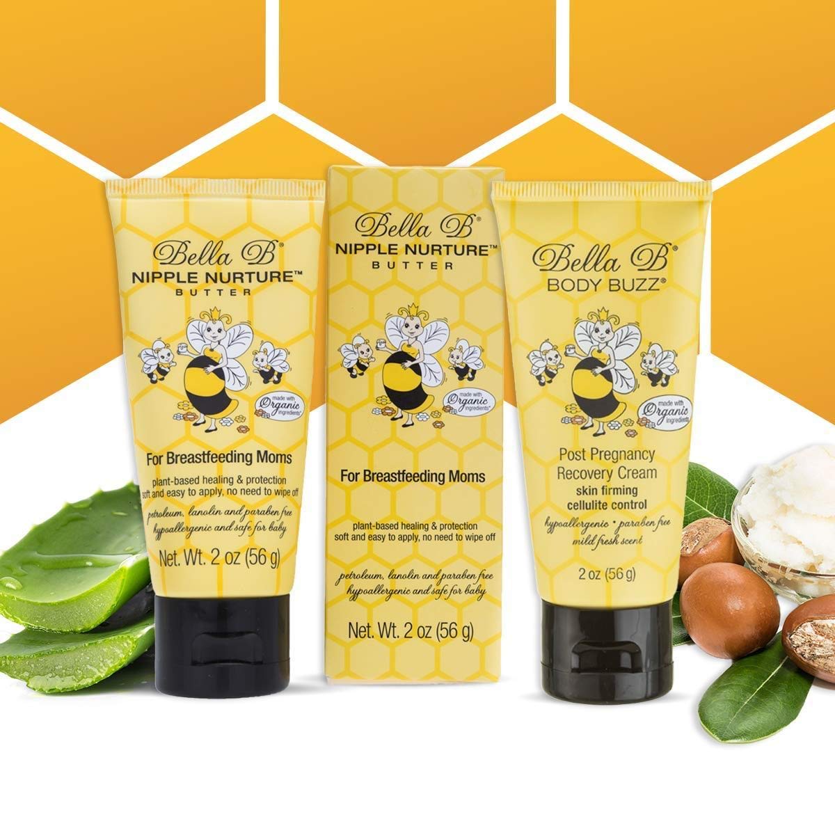 BELLA B Bundle Nipple Nurture Butter 2 oz & Body Buzz Firming Cream 2