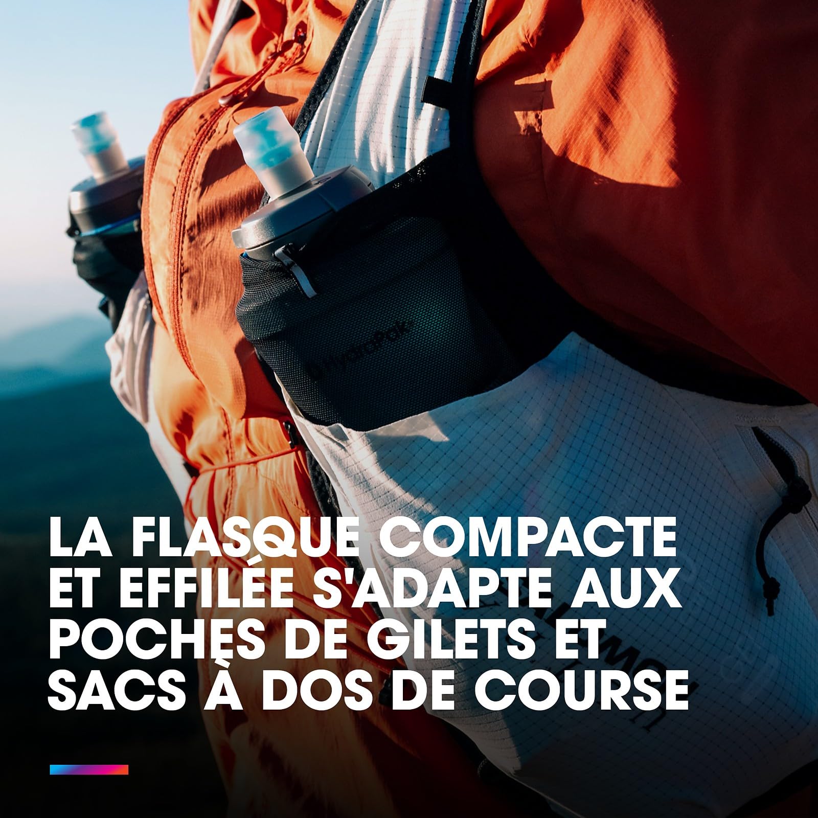 HydraPak Lot de 2 SoftFlasks Speed 500ml - Gourde Souple compressible, Adaptée aux Gilets de Course et Sacs de Course à Pied, avec Bouchon à Ouverture Facile (500 ml/17 oz)