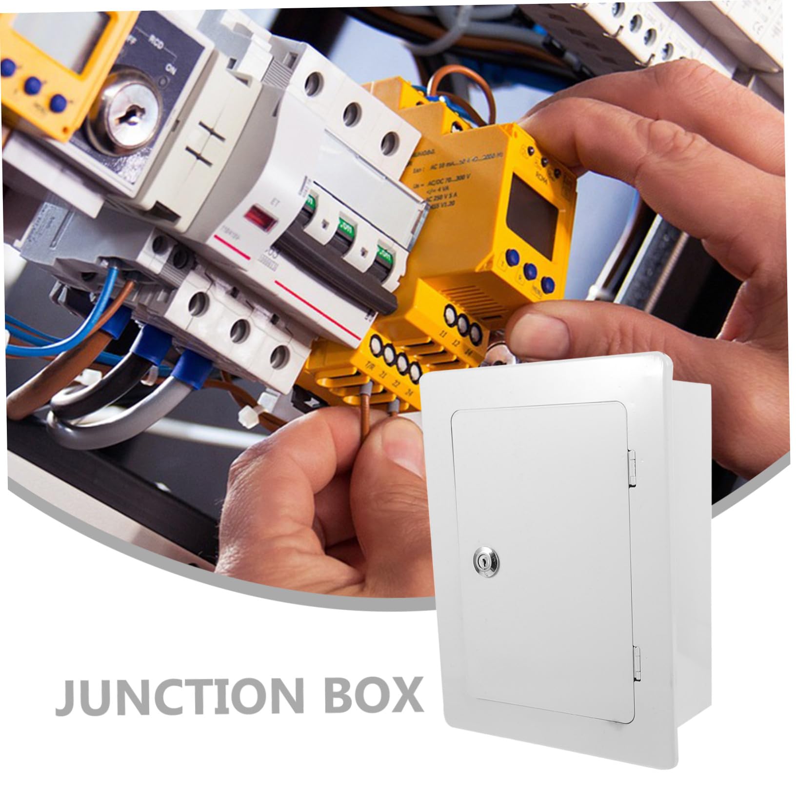 Gatuida Boîte de Jonction Électrique Étanche Protection Électrique Blanche en Acier Laminé à Froid et Couvercle Sécurisé pour Applications Extérieures