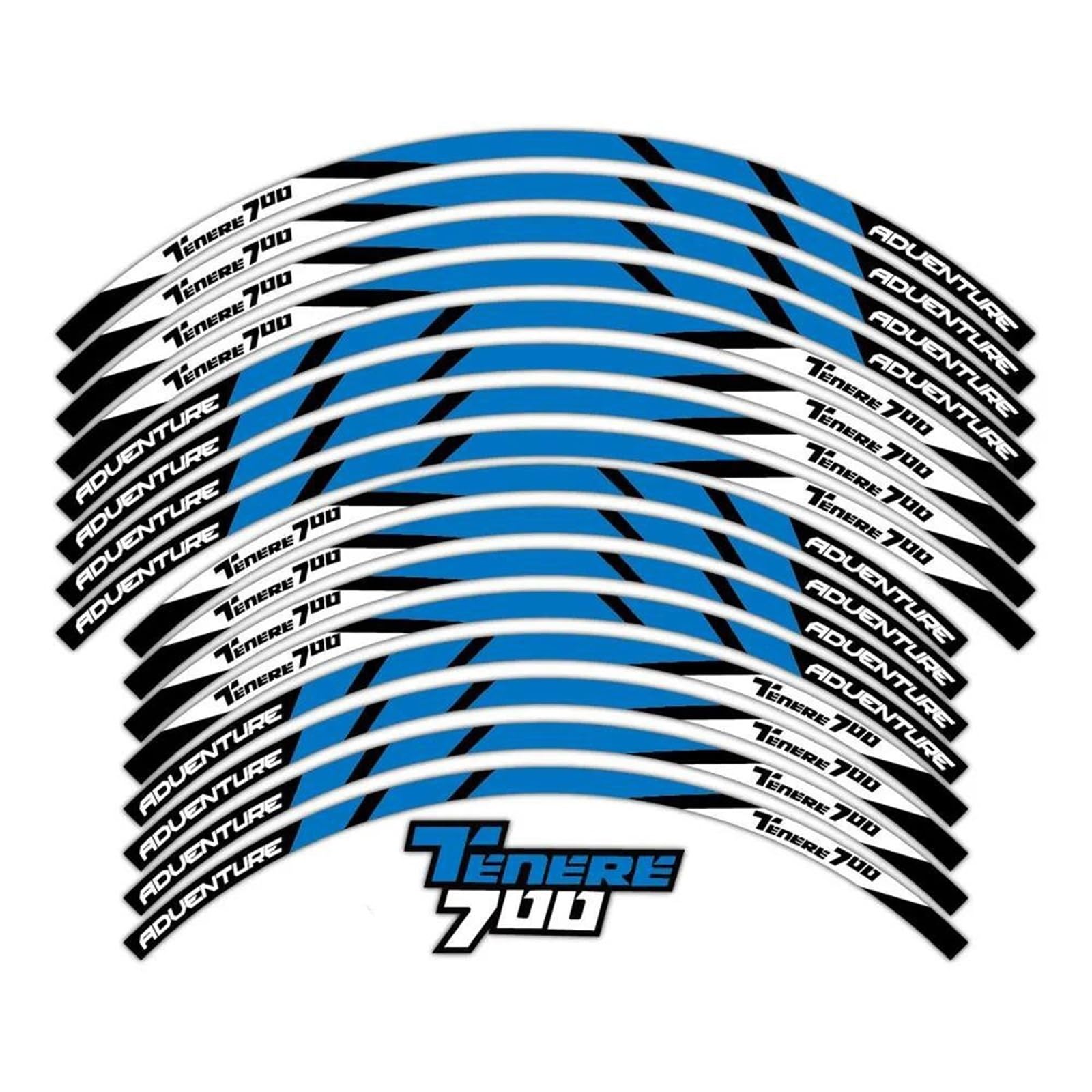 Reflective Motorcycle Parts Wheel Sticker Inside of Hub Decals Rim Stripe Tape for Yamaha for Tenere 700 1200(Color7)