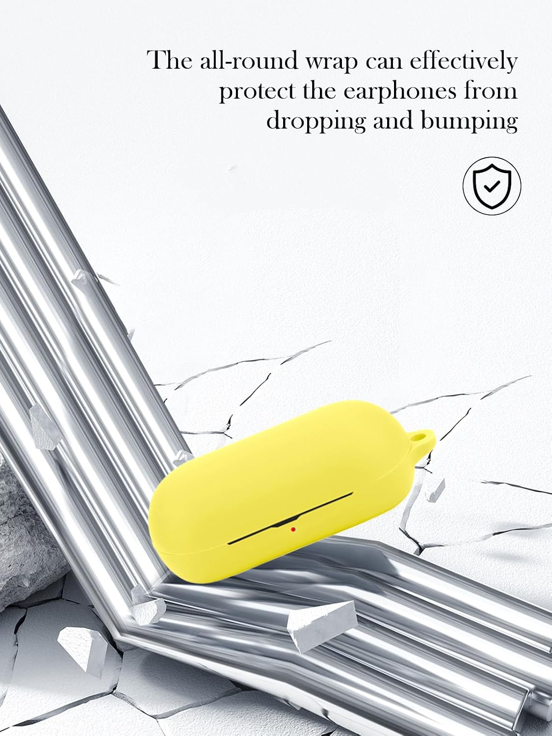 Case for Sony WF-C700N Truly Wireless Noise Canceling Earbud Headphones,Soft Protective,BOVUGAC Silicone Case Cover with Keychain & Cleaning Kit & Lanyard for WF-C700N Earbuds-Yellow image 2