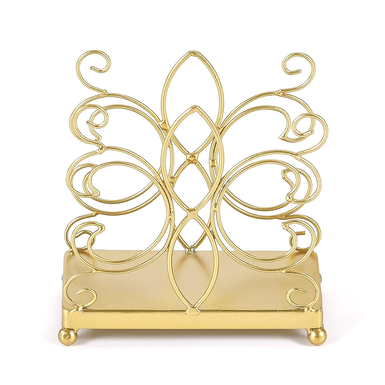 Servilletero dorado para mesa, servilleteros de metal modernos, servilleteros de cóctel dorado adecuado para restaurante, cocina y encimeras, cenas, regalos de vacaciones.