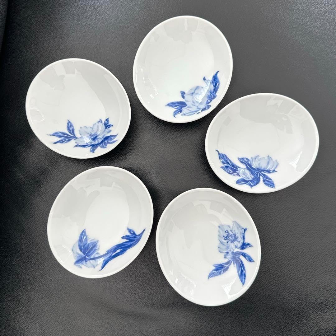 伊万里焼 畑萬陶苑 色鍋島 藤袴文 八角皿 5枚組揃い 2025年最新