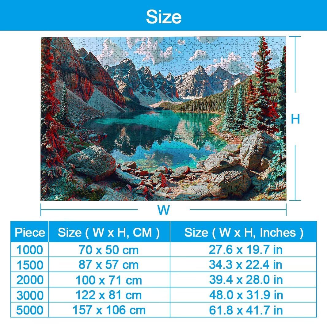 Puzzle Lago, Puzzle 1000 Pezzi per Adulti, Decor, Regalo Donna/Uomo -2549