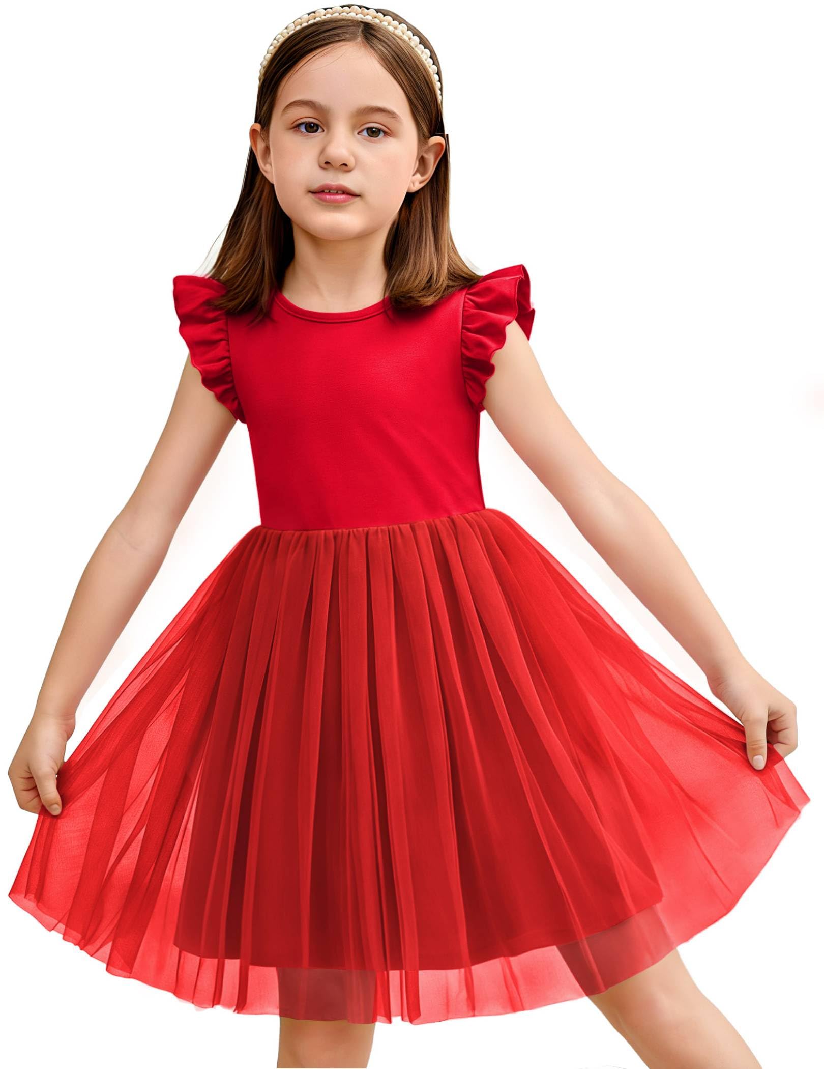 Arshiner Toddler Tutu Dress Girls Summer Dresses Ruffle Tulle Sundress