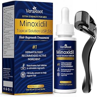 5% Minoxidil Beard Growth Kit For Men: Hair Loss and Hair Regrowth Treatments - Thicker Fuller for Facial & Scalp Hair (2 Fl Oz (Pack of 1))