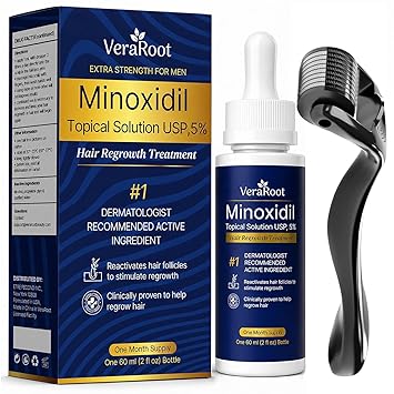 5% Minoxidil for Men Beard Growth Kit: Hair Regrowth Treatment Hair Growth Serum for Hair Loss & Thinning