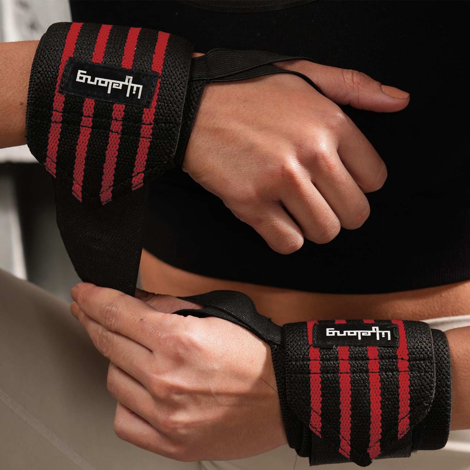 Lifelong Wrist Supporter for Gym|Wrist Band for Men Gym & Women with Thumb Loop Straps, Wrist Wrap Gym Accessories for Men-image-32