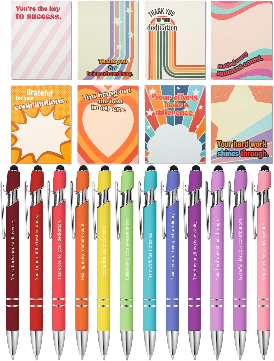 Mr. Pen- Employee Sticky Notes and Stylus Pens, 20 pcs, 3"x4" Sticky Notes