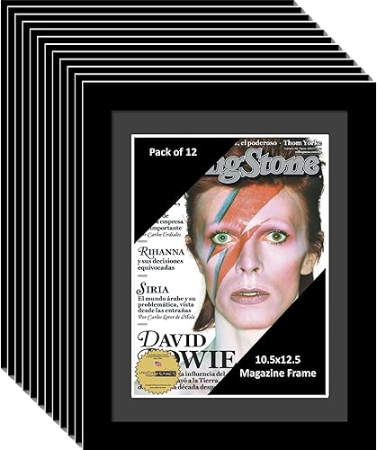 Creative Picture Frames Marco de revista Rolling Stones de 10.5 x 12.5 pulgadas, edición para coleccionistas, muestra revistas de 1967 con paspartú