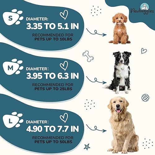 Miniatura 8 de Pawhuggies Collar de perro de tela de bambú natural suave collar ajustable para mascotas con hebilla de liberación rápida duradero transpirable y