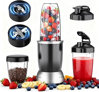 H-DUKA 1200W Portable Blender, 25000 RPM with 3 Cups & Grinding Attachment