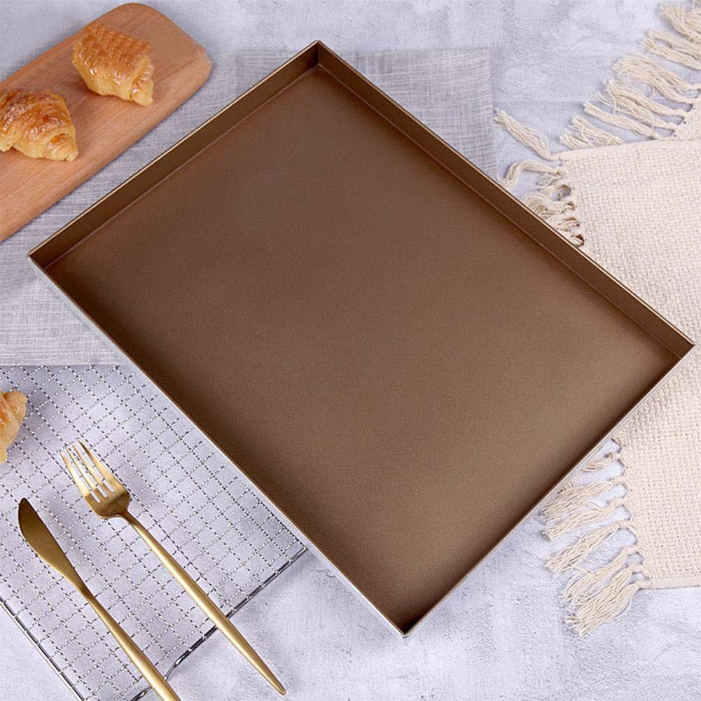 Bandejas de aleación de aluminio para hornear, para hornear, galletas, 40 x 30 x 3 cm