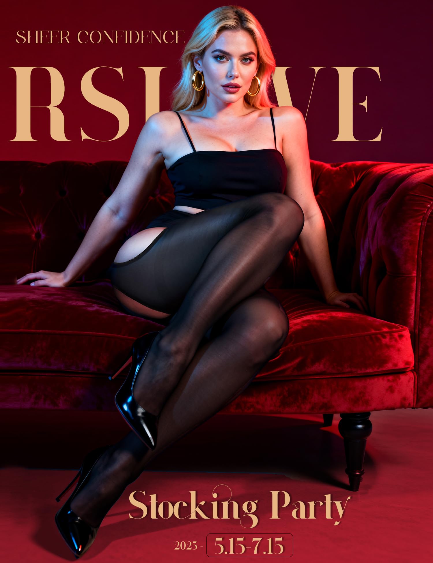 RSLOVE Seksowne rajstopy dla kobiet - 80D nylon wysoka talia rajstopy ouvert dla kobiet