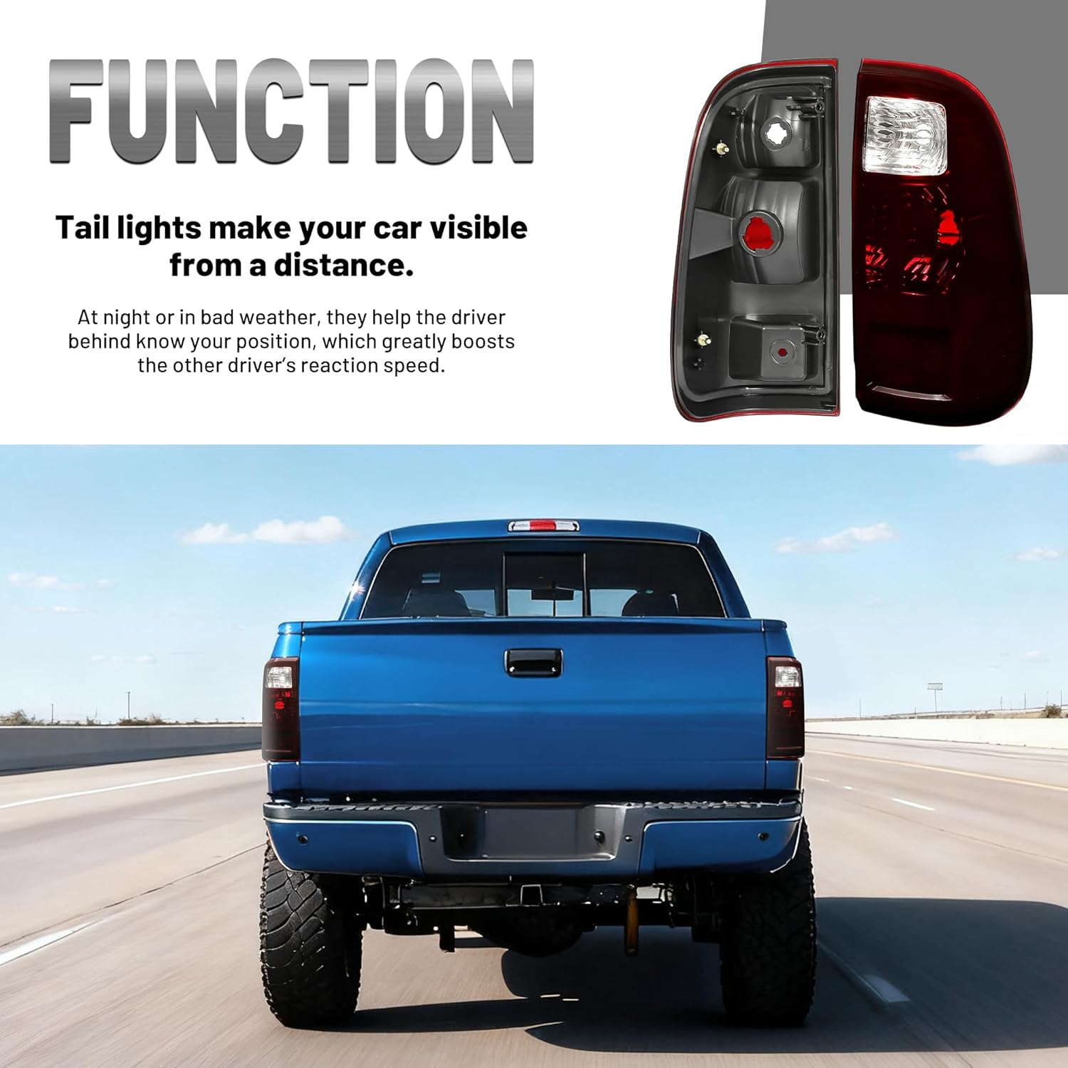 HECASA Tail Light Assembly Compatible with 2008-2016 Ford F250 F350 F450 F550 Super Duty Replacement for BC3Z13405A BC3Z13404A FO2800208 FO2801208 Rear Taillights Tail Lamp Driver & Passenger Side