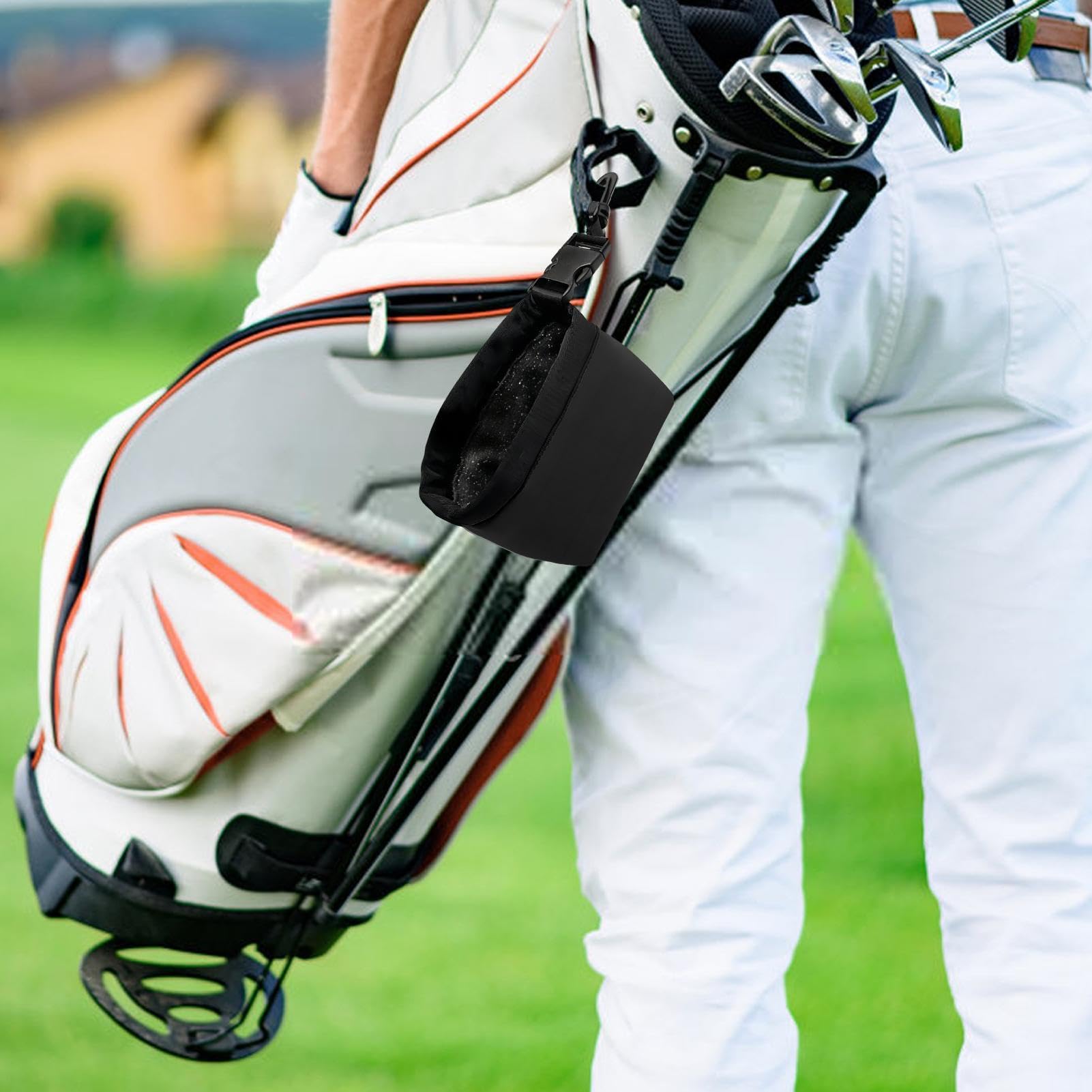 Sacca Per La Pulizia Delle Mazze Da Golf, Tasca Per La Pulizia Della Sacca Per La Pulizia Delle Palline Da Golf, Scrub Profondo Staccabile Da Uomo, Staccabile E Portatile Multifunzionale, Colore Nero,