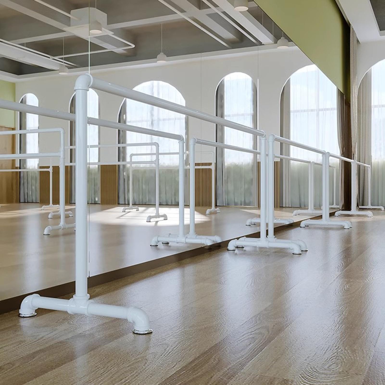 Barra de Ballet de Metal portátil de Doble Capa para gimnasios en casa: Barra de Entrenamiento de Baile de Fitness Ajustable, Adecuada para Adultos y niños, Ideal para Entrenamientos de Alta