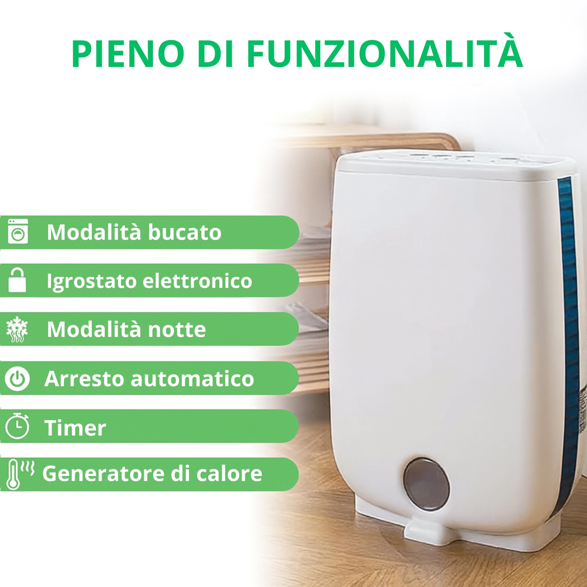 Meaco DD8L Deumidificatore per disidratazione, Ionizzatore, Ideale per l'uso in Locali Non riscaldati (Inferiore a 10 °C), Funzione Auto-Restart, 660 W, 240 V, Blanc Avec Bordure Bleue