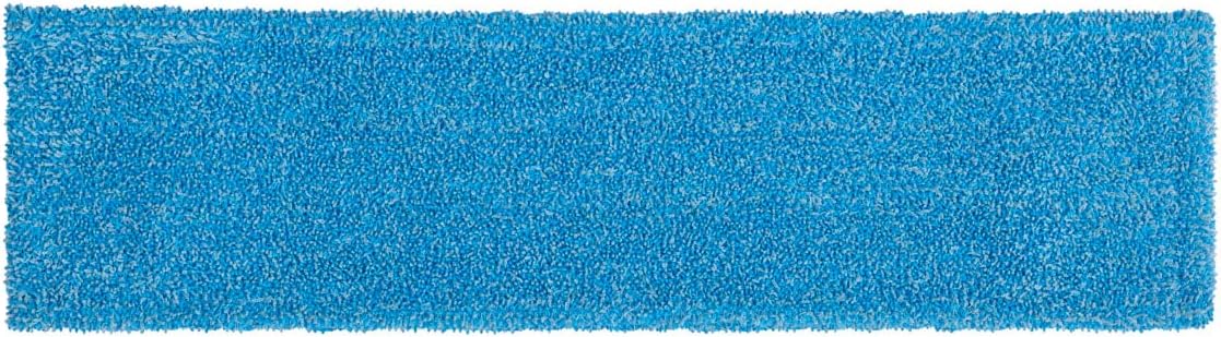 Rubbermaid Commercial Products 18 inch Adaptable Flat Mop Microfiber Pad, Blue, for Janitorial/Professional Cleaners and Light-Duty Cleaning/Mopping with Tab/Pocket Functions