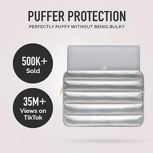 Vista 11 de VANDEL - Funda para laptop de 13 a 14 pulgadas, color blanco para mujer, funda para MacBook Pro de 14 pulgadas, MacBook Air de 13 pulgadas, iPad Pro